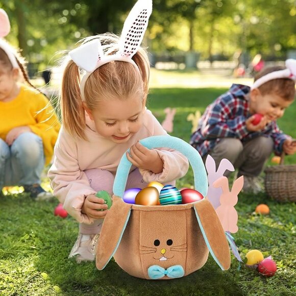 NEW Easter Basket for Kids Empty - Bunny Easter Buckets with Rabbit Ears - Picture 7 of 8